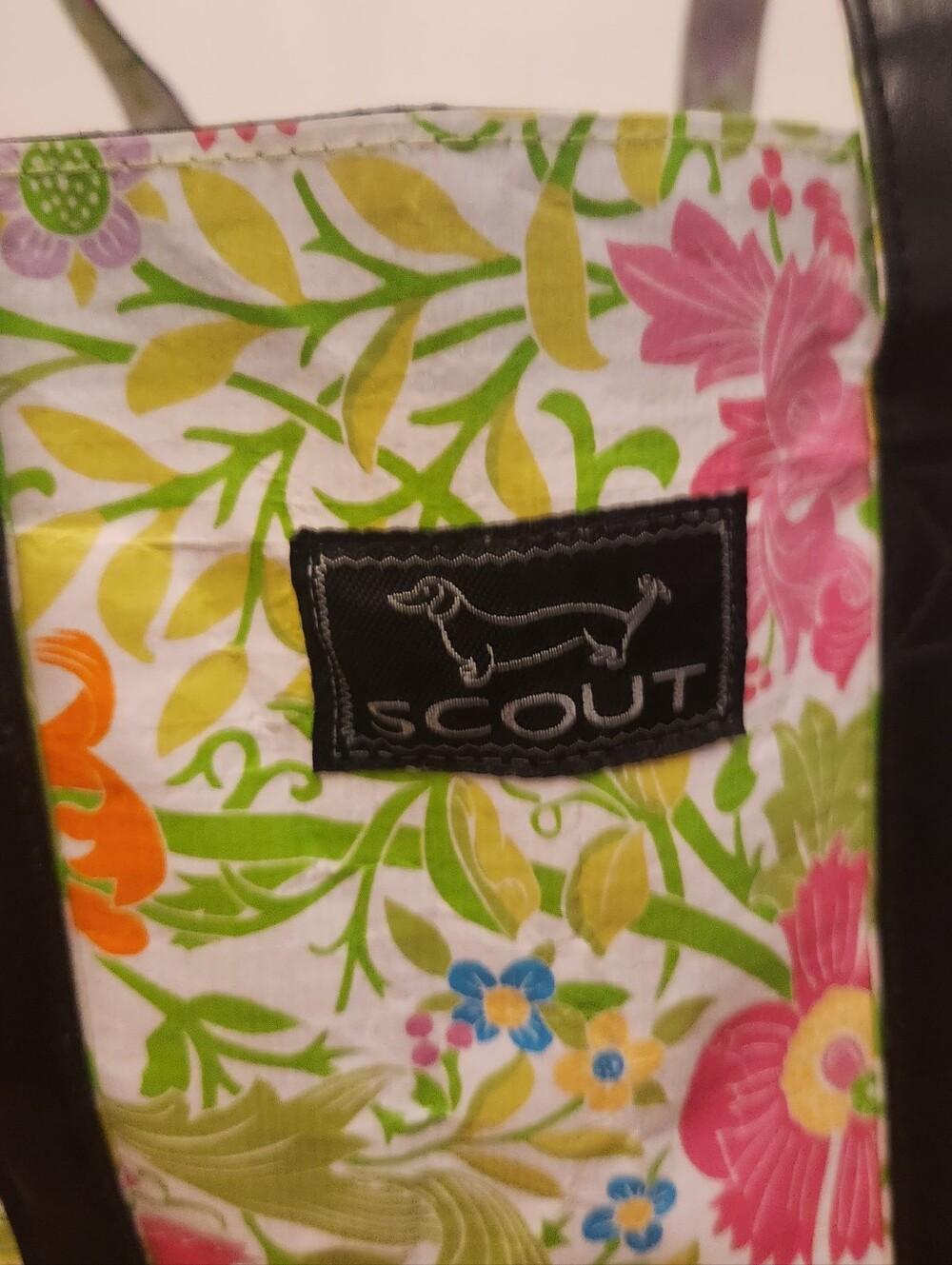 SCOUT Floral Canvas Tote in Pink, Green, Orange, Blue & Black - Picture 2 of 8